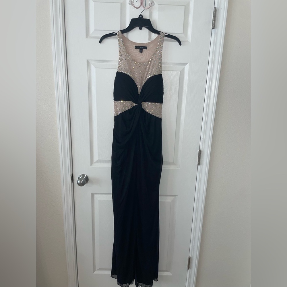 Sold Evening gown size 9 black with beading